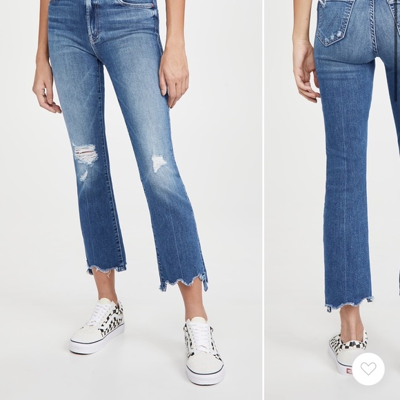 MOTHER denim crop step chew Dancing on coals size 28 - Picture 3 of 10